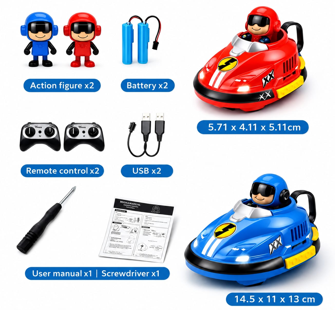 Turbo Clash Remote Control Bumper Car – 2.4GHz RC Collision Racing Car