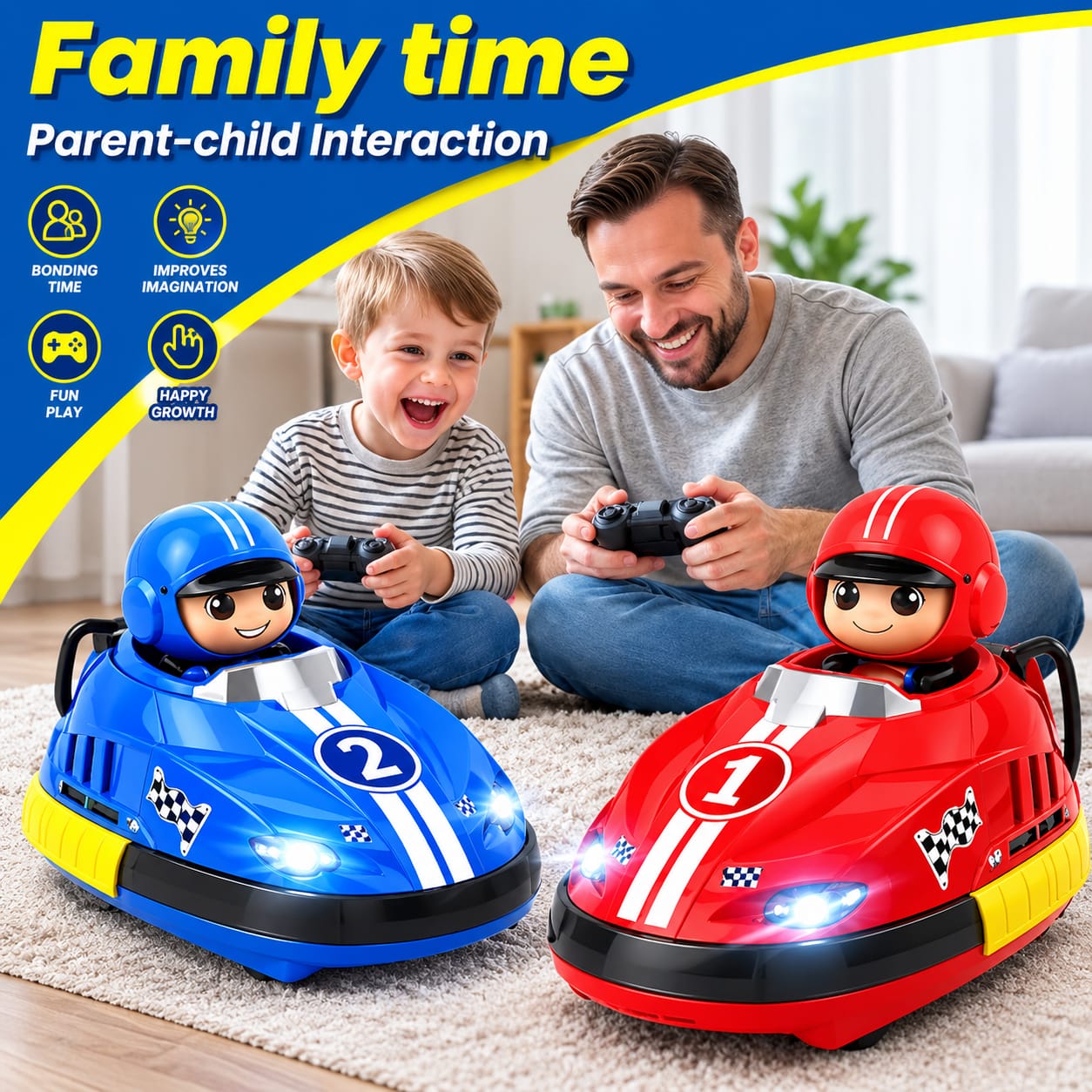 Turbo Clash Remote Control Bumper Car – 2.4GHz RC Collision Racing Car