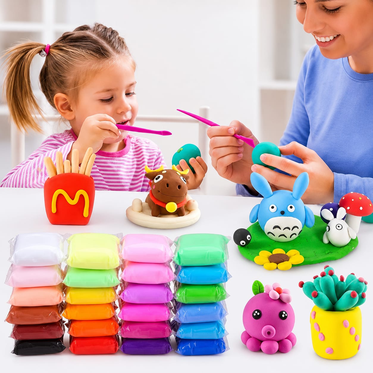 Creative Dough Modeling Clay Set – Colorful DIY Clay with Tools
