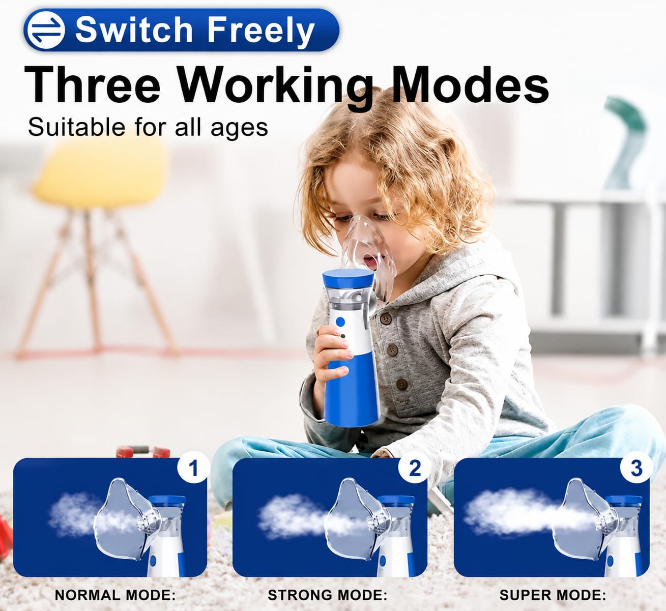 Portable Nebulizer Machine – Compact Handheld Nebulizer with Face Mask